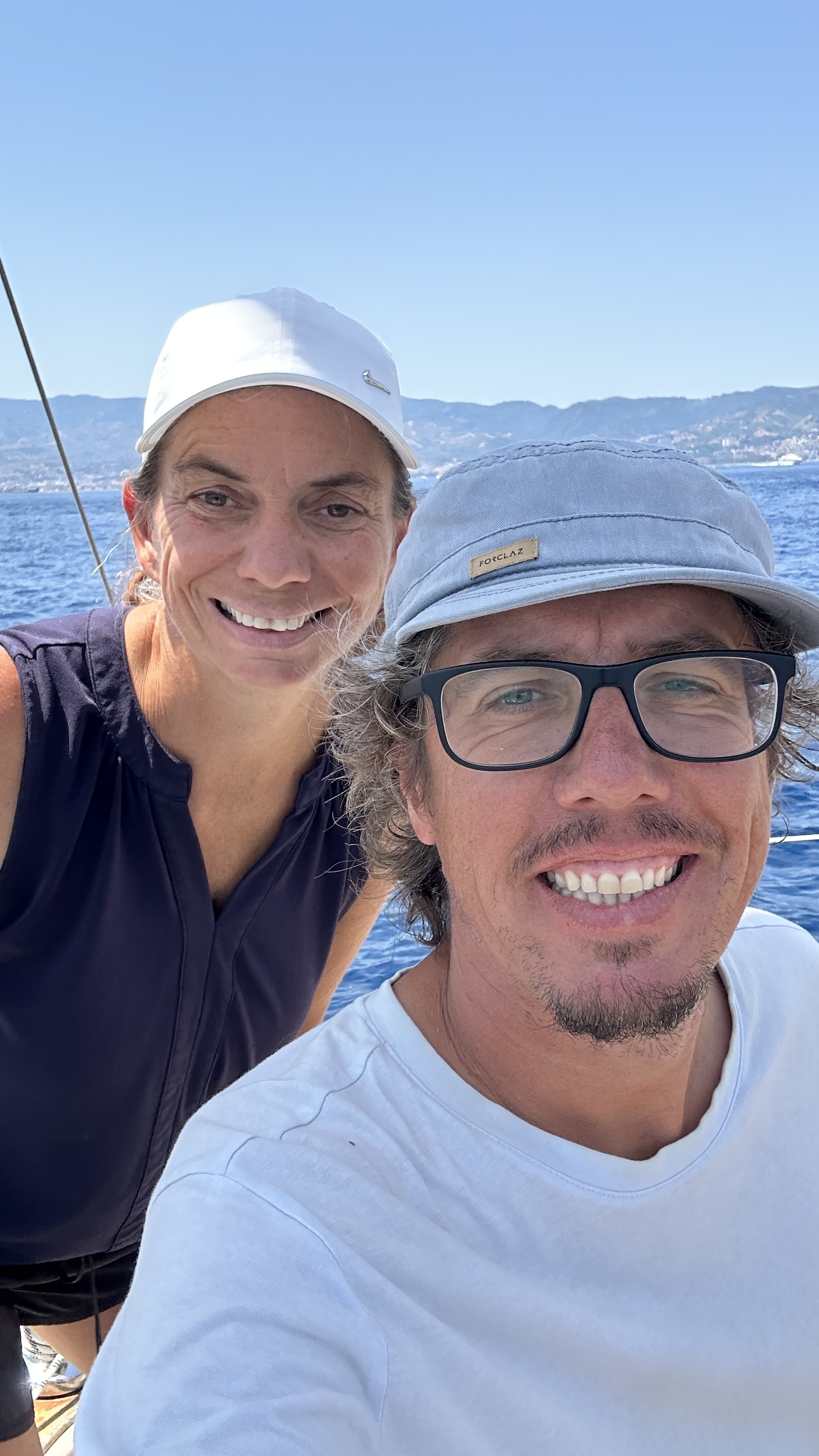 Doris und Christian während der Durchfahrt