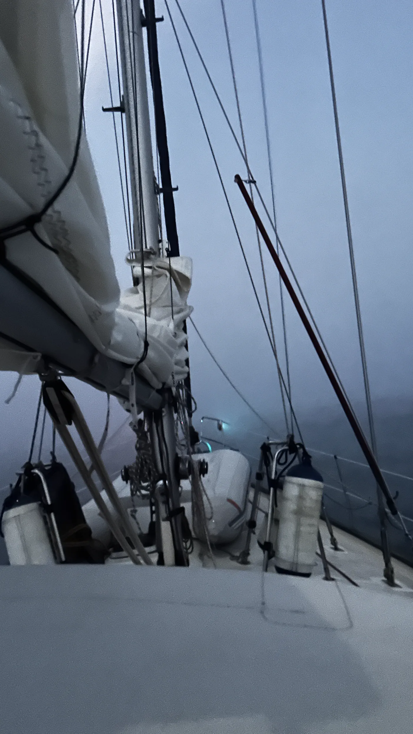 Nebel über dem Wasser kurz vor Gibraltar