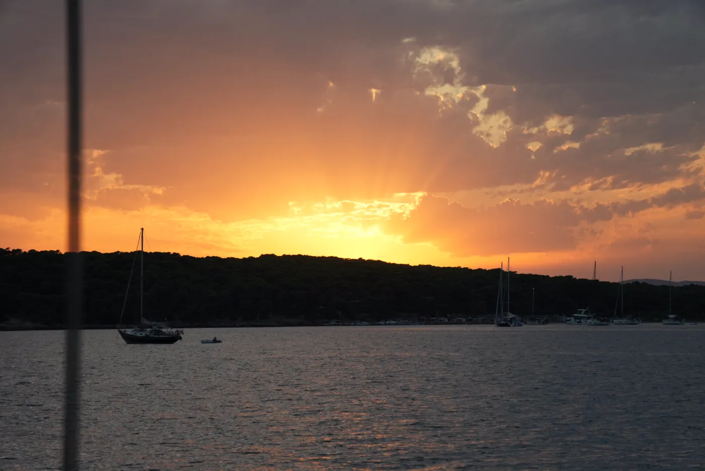 Sonnenuntergang über der Ankerbucht